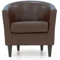 Hot Kirklands Home Cognac Faux Leather Winslow Accent Chair Brown