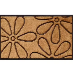 Discount Kirklands Home Coir and Rubber Flowers Doormat