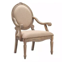 Best Kirklands Home Coley Beige Linen Armchair Tan