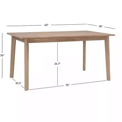 Hot Kirklands Home Colleen Natural Midcentury Dining Table Brown