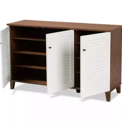 Clearance Kirklands Home Collier Two-Tone 3-Door Shoe Storage Cabinet