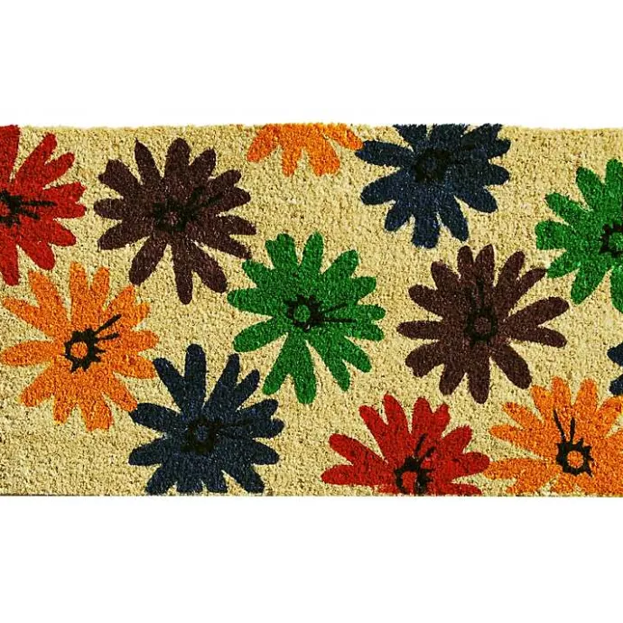 New Kirklands Home Colorful Daisies Doormat Multi