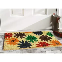 New Kirklands Home Colorful Daisies Doormat Multi