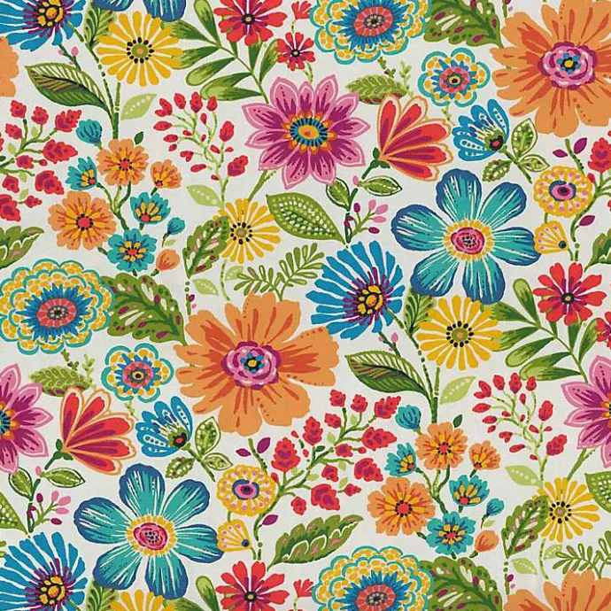 Hot Kirklands Home Colorful Floral Outdoor Seat Cushions, Set of 2 Multi