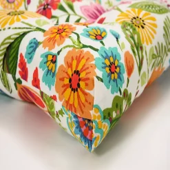Hot Kirklands Home Colorful Floral Outdoor Seat Cushions, Set of 2 Multi