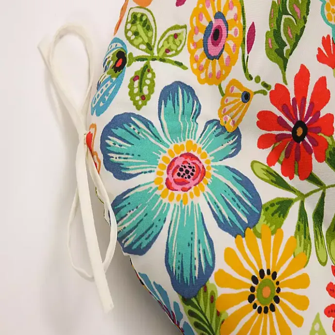 Hot Kirklands Home Colorful Floral Outdoor Seat Cushions, Set of 2 Multi
