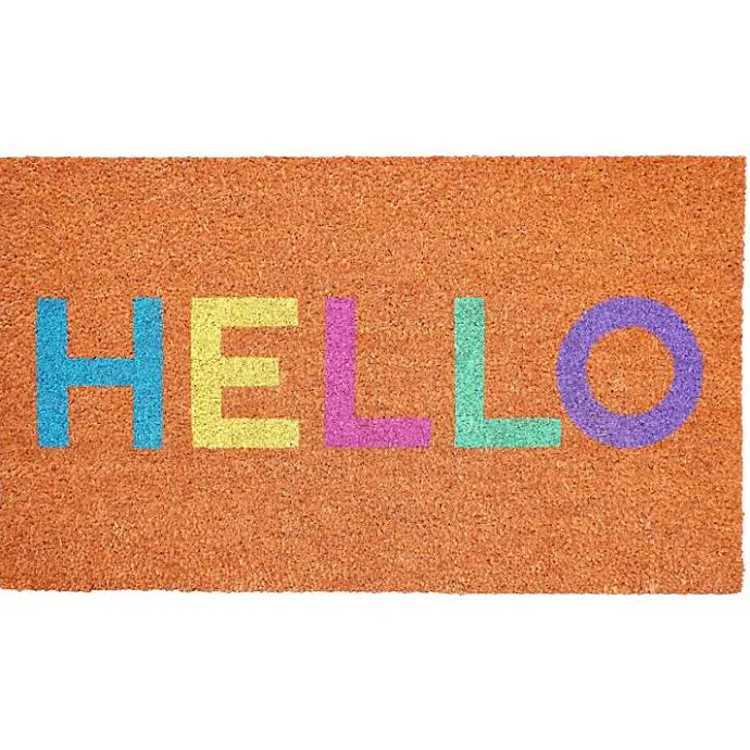 Outlet Kirklands Home Colorful Hello Doormat