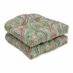 Discount Kirklands Home Colorful Paisley Outdoor Seat Cushions, Set of 2