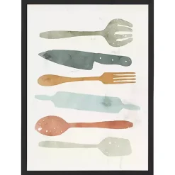 Outlet Kirklands Home Colorful Utensils Framed Art Print