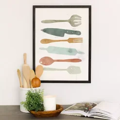 Outlet Kirklands Home Colorful Utensils Framed Art Print