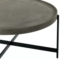 Hot Kirklands Home Concrete Round Tray Top Coffee Table