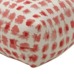 New Kirklands Home Coral Checkered Outdoor Settee Cushion