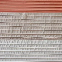 Kirklands Home Coral Colorblock Silky Shower Curtain Pink