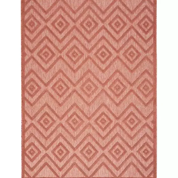 Clearance Kirklands Home Coral Diamond Indoor/Outdoor Area Rug, 5x7 Orange