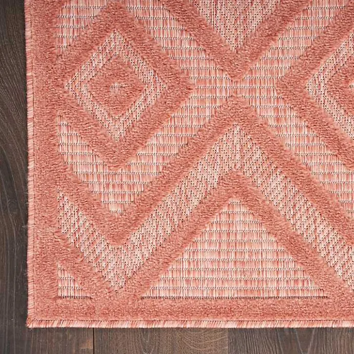 Clearance Kirklands Home Coral Diamond Indoor/Outdoor Area Rug, 5x7 Orange