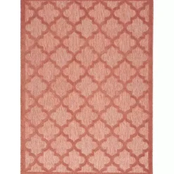 Kirklands Home Coral Trellis Indoor/Outdoor Area Rug, 6x9 Pink