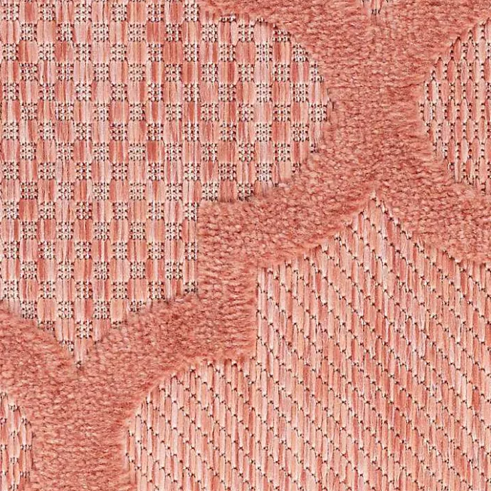 Kirklands Home Coral Trellis Indoor/Outdoor Area Rug, 6x9 Pink