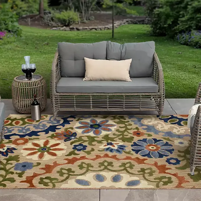Clearance Kirklands Home Coraline Outdoor Area Rug, 9x12 Multi