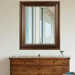 Clearance Kirklands Home Cormac Distressed Bronze Wall Mirror Brown