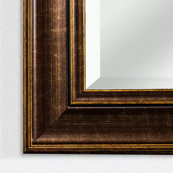Clearance Kirklands Home Cormac Distressed Bronze Wall Mirror Brown