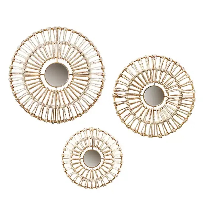 Best Kirklands Home Corn Husk Wrapped Mirrors, Set of 3