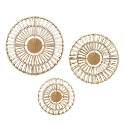 Best Kirklands Home Corn Husk Wrapped Mirrors, Set of 3