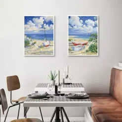 Discount Kirklands Home Costa Del Sol Framed Canvas Art Prints, Set of 2