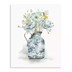 New Kirklands Home Cottage Garden Blues I Canvas Art Print
