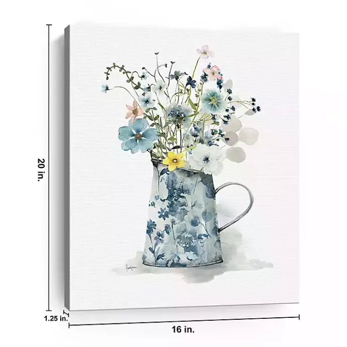 Best Kirklands Home Cottage Garden Blues II Canvas Art Print