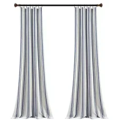 Clearance Kirklands Home Cotton Candy Farmhouse Curtain Panel Set, 108 in. Blue