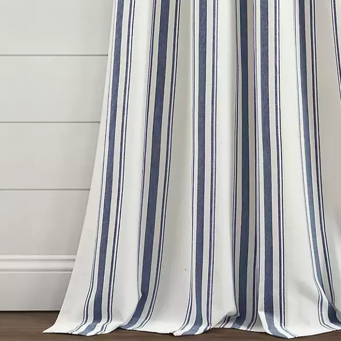 Clearance Kirklands Home Cotton Candy Farmhouse Curtain Panel Set, 108 in. Blue