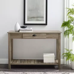 Outlet Kirklands Home Country Style washed Console Table Gray