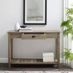 Outlet Kirklands Home Country Style washed Console Table Gray