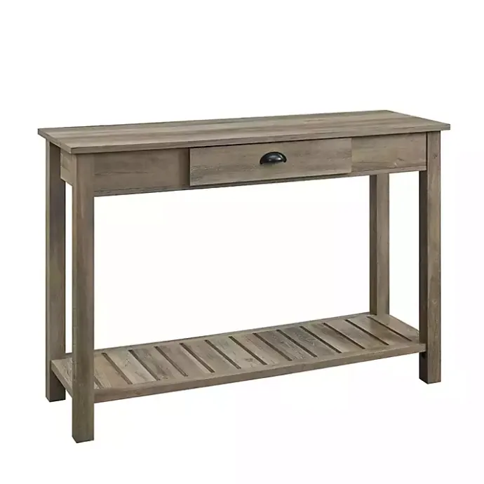 Outlet Kirklands Home Country Style washed Console Table Gray