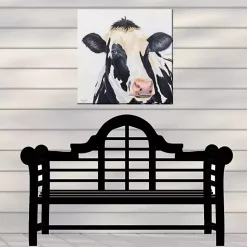 New Kirklands Home Cow Portrait Outdoor Canvas Art Print
