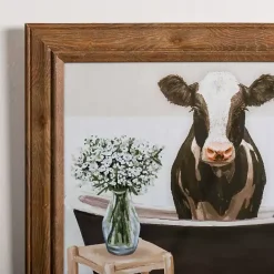 Clearance Kirklands Home Cows in the Bathtub Framed Art Prints, Set of 2 Multi