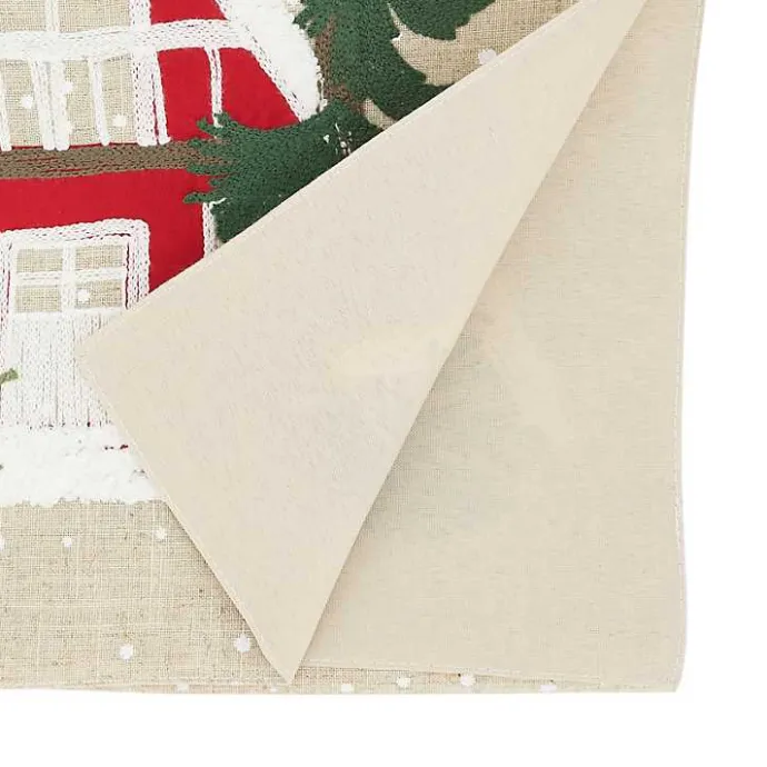 Hot Kirklands Home Cozy Christmas Cottage Cotton Runner