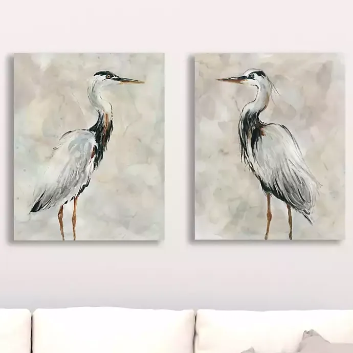 Best Kirklands Home Crane at Dusk Giclee Canvas Art Prints, Set of 2