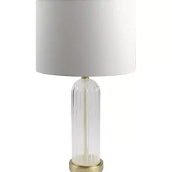 Kirklands Home Crassula Clear Glass Table Lamp White