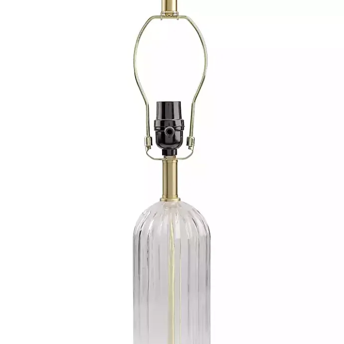 Kirklands Home Crassula Clear Glass Table Lamp White