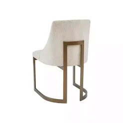 Outlet Kirklands Home Cream and Gold Modern Dining Chairs, Set of 2 Tan
