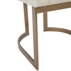 Outlet Kirklands Home Cream and Gold Modern Dining Chairs, Set of 2 Tan