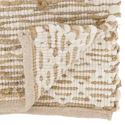 Kirklands Home Cream and Tan Woven Diamond Table Runner