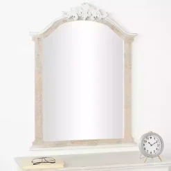 Best Kirklands Home Cream Arched Rectangle Scroll Wall Mirror