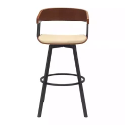 Hot Kirklands Home Cream Athena Swivel Bar Stool Ivory
