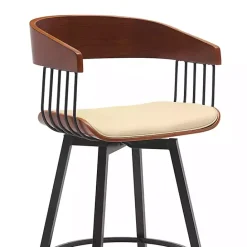 Hot Kirklands Home Cream Athena Swivel Bar Stool Ivory