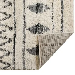 Outlet Kirklands Home Cream Boho Striped Runner Ivory