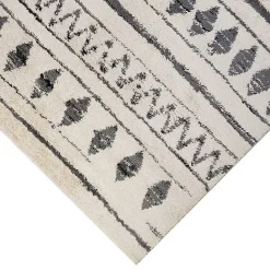 Outlet Kirklands Home Cream Boho Striped Runner Ivory