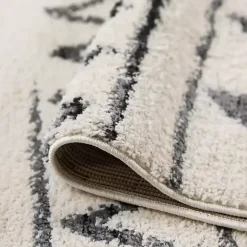 Outlet Kirklands Home Cream Boho Striped Runner Ivory