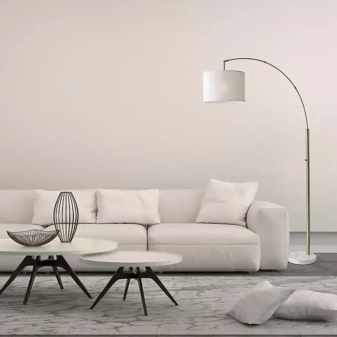 Best Kirklands Home Cream Bowman Arched Floor Lamp White